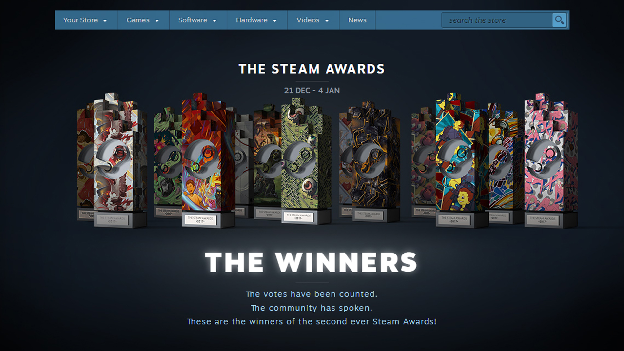 Steam Awards 2017 の受賞者が明らかに、PUBG、Warframe、The Witcher 3 などが含まれる