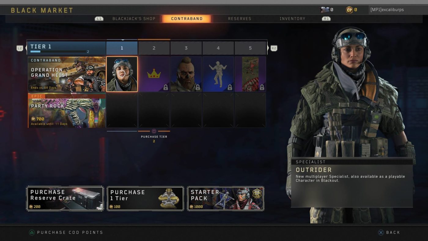 Call of Duty: Black Ops 4 のリザーブが Tier 100 を超えて報酬を獲得、リザーブケースの獲得率が 2 倍に