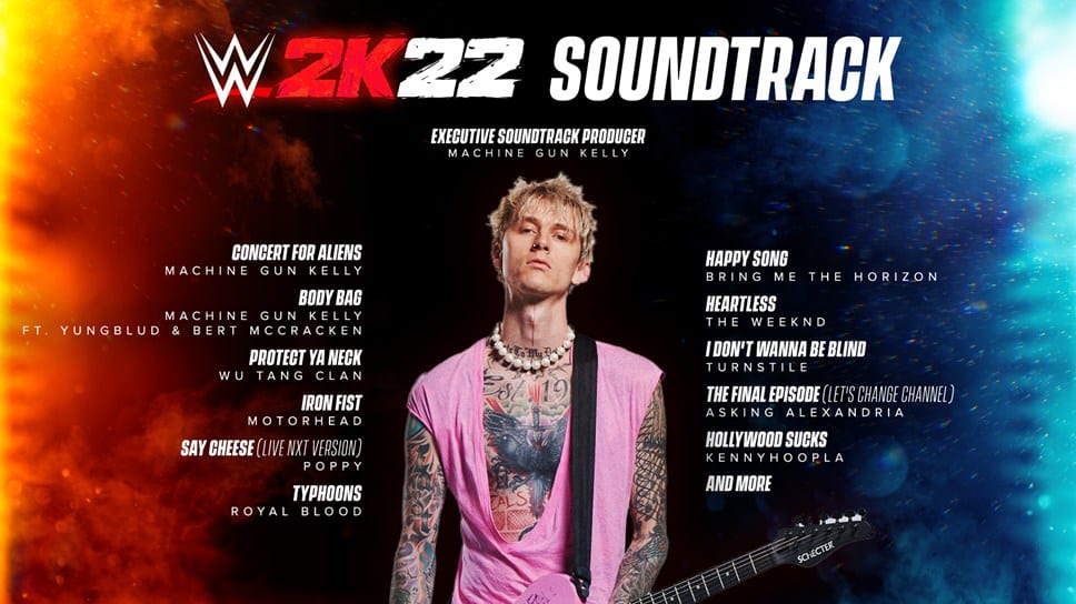 「WWE 2K22」サウンドトラックリストが発表、マシンガン・ケリーがプレイアブルキャラクターとして登場