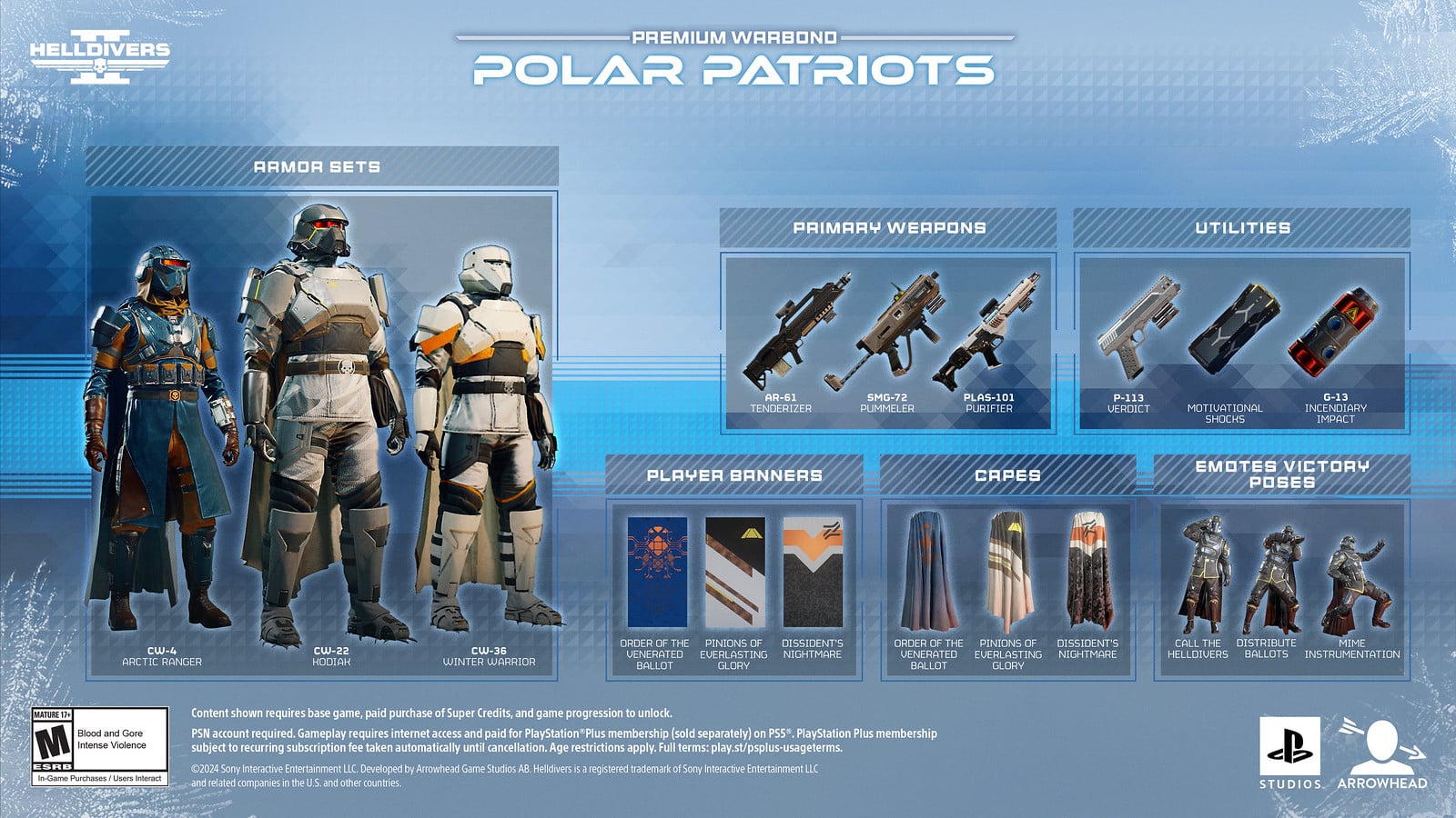 Helldivers 2 Polar Patriots 新しい軍票が 5 月 9 日に発売され、新しい武器などがリストに追加